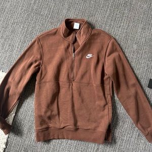 Nike Mens zip up brown size medium
